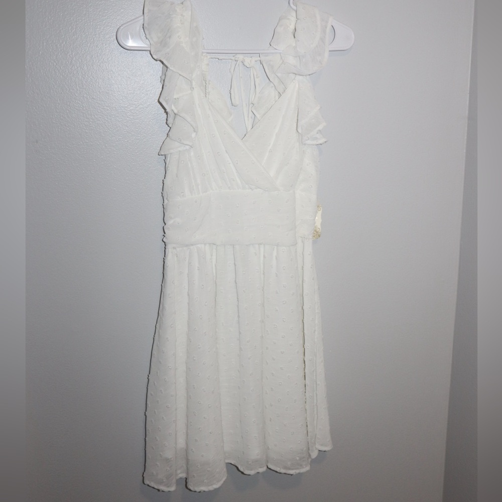 Altard State White Ruffled Dress
